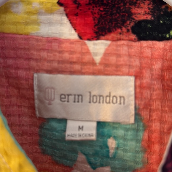 Erin London Red and Pink Floral Blazer with 3/4 Sleeves - Picture 2 of 7